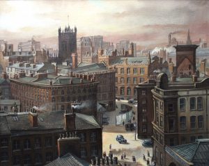 Steven Scholes - Victoria Station, Manchester, Looking towards the Cathedral Tower