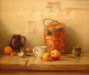 Robert Chailloux - Still Life with French Can on a Stone Ledge