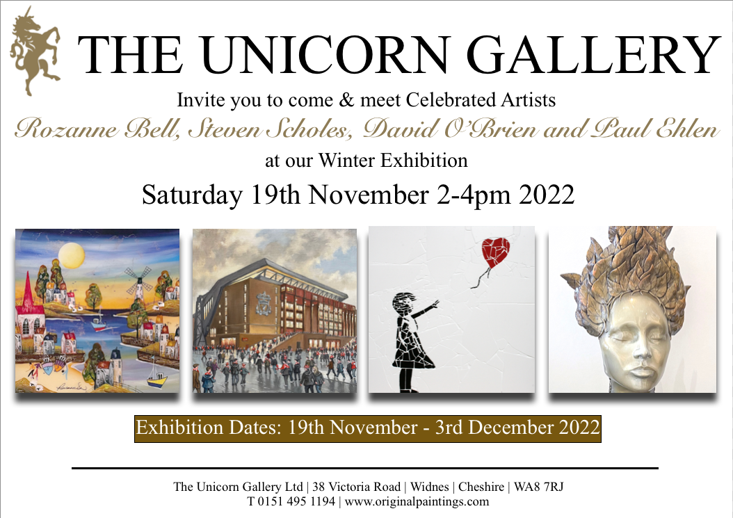 Winter Exhibition Poster, Unicorn Gallery 2022