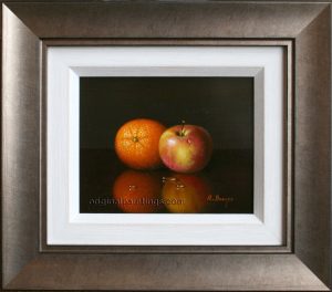 R Berger - Still Life with Orange & Apple