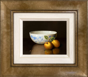 R Berger - Still Life with Porcelain Bowl & Apricots