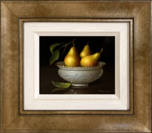R Berger - Still Life with Porcelain Bowl & Pears