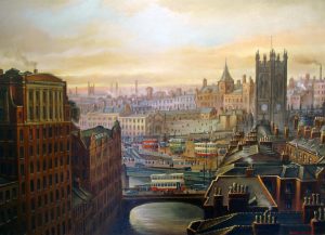 Steven Scholes - Chetham’s School and Cathedral from Blackfriars House 1938