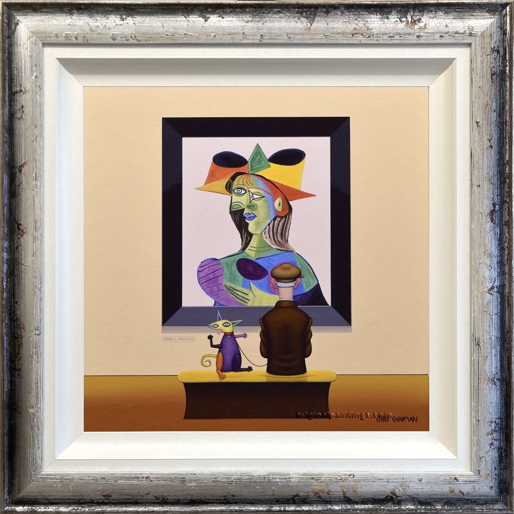 Chris Chapman, Pablo Pissaco, Original Painting, Cubist Crazy