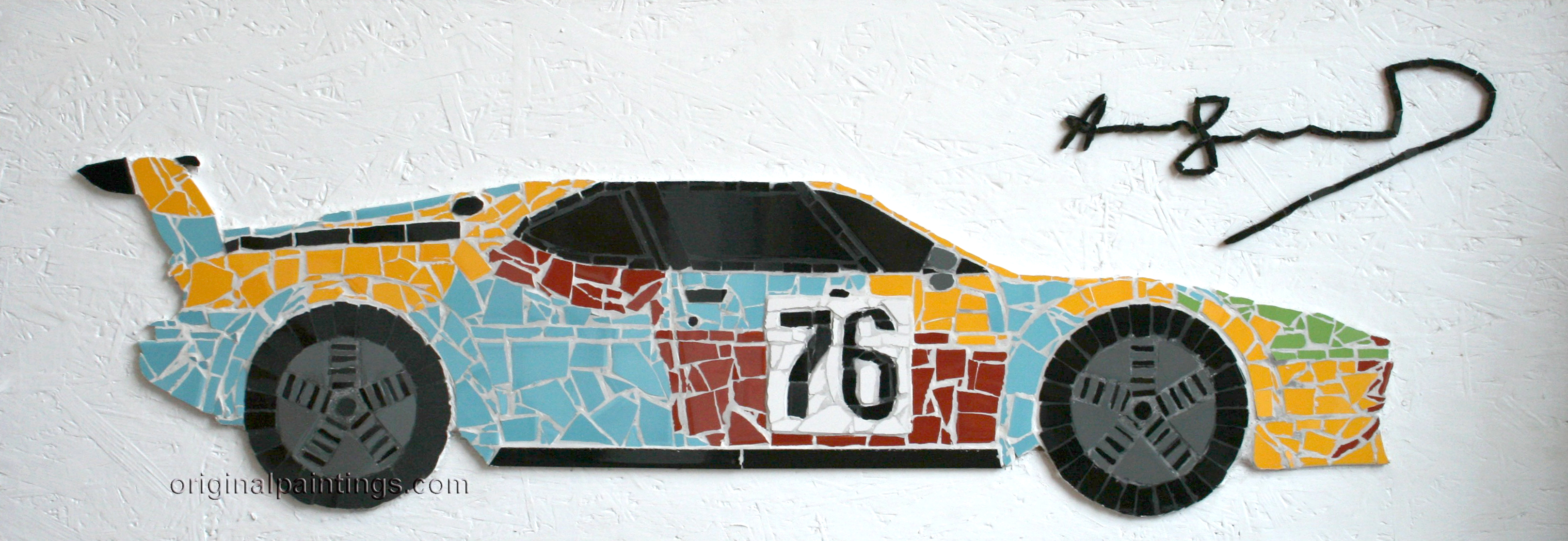 David O'Brien, Original Mosaic Artwork of Andy Warhol's BMW M1