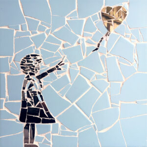 David O’Brien - Banksy – There’s Always Hope (with Mirrored Ceramic & Glitter Grout) small