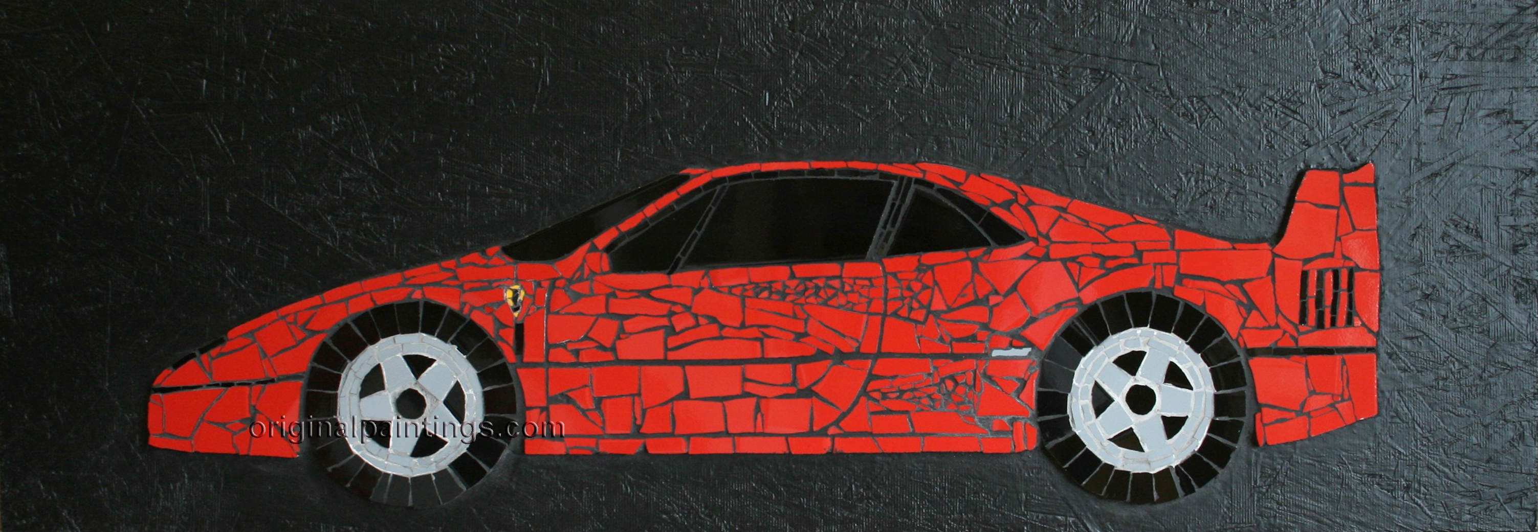 David O'Brien, Original Mosaic Artwork, Ferrari F40