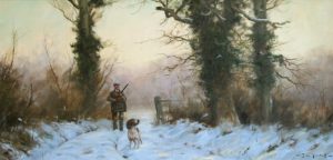 John Trickett - Huntsman, Gundog & Pheasant in Winter