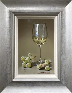Javier Mulio - Javier Mulio – Still Life with Grapes & White Wine