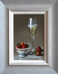 Javier Mulio - Javier Mulio – Still Life with Strawberries & Champagne