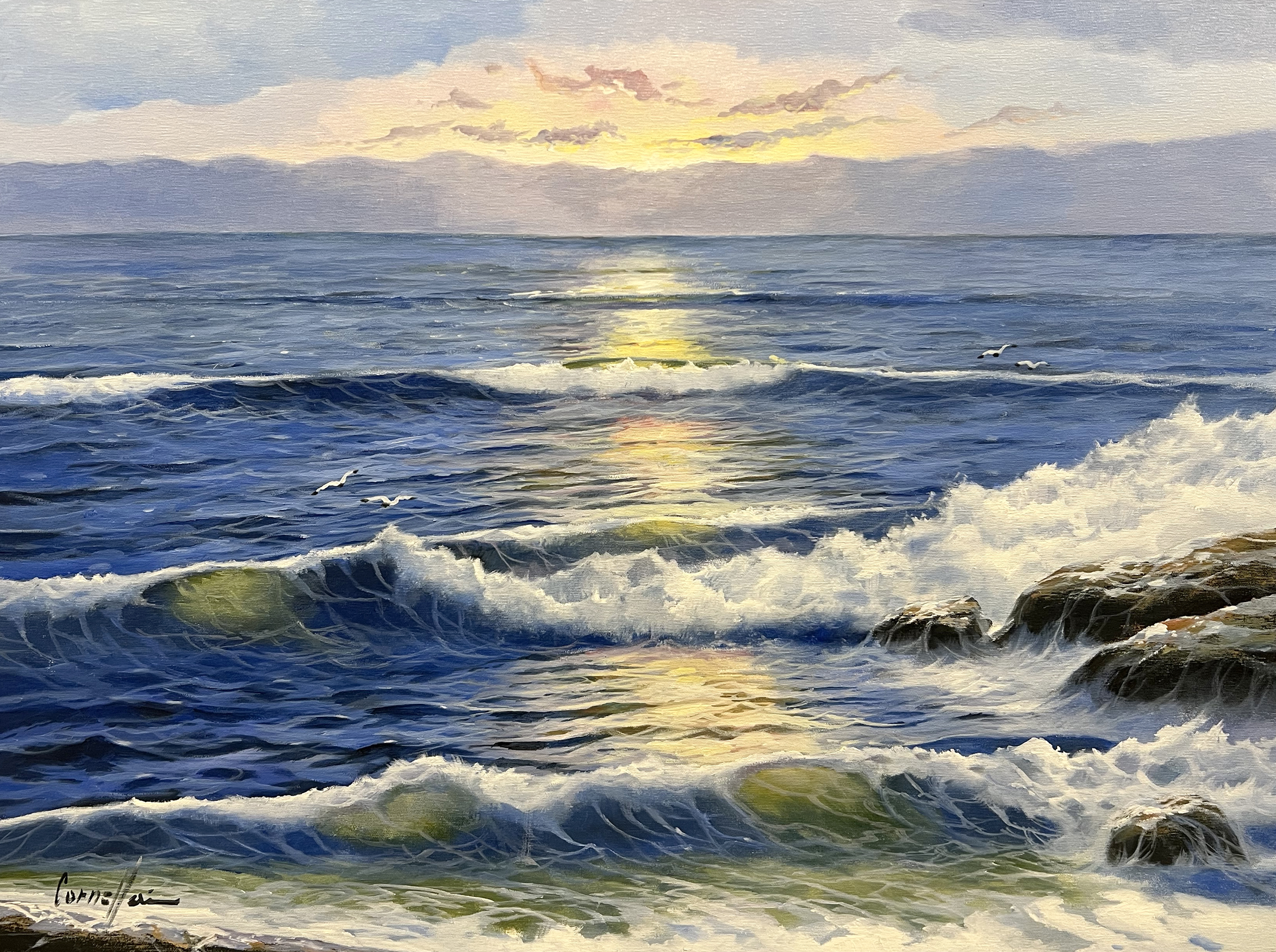 Sunset Waves by Joan Puerto Cornella, Original