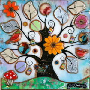 Kerry Darlington - Petite Tree of Harmony with Birds and Butterfly