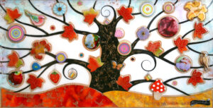 Kerry Darlington - Tree of Harmony with Toadstool & Autumn Leaves