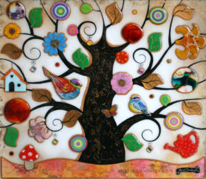 Kerry Darlington - Tree of Harmony with Toadstool and Watering Can