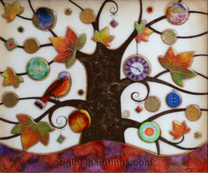 Kerry Darlington - Tree of Tranquillity with Autumnal Leaves