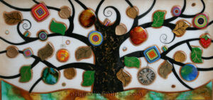 Kerry Darlington - Tree of Tranquillity with Green Leaves & Strawberry