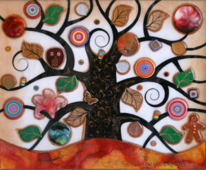 Kerry Darlington - Tree of Tranquillity with Winking Owl