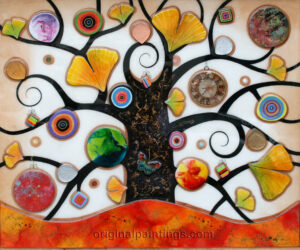 Kerry Darlington - Tree of Tranquillity with Yellow Fall Leaves