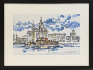Linda Poggio - Dazzle Ferry Liverpool (Framed)