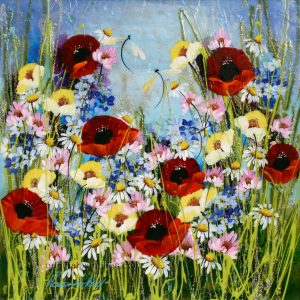 Rozanne Bell - Dragonflies Dancing Amongst the Wildflowers