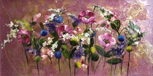 Rozanne Bell - Metallic Floral with Pink & Gold