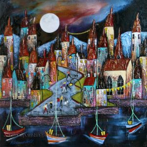 Rozanne Bell - Harbour Walk at Night
