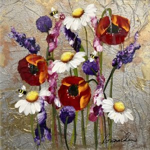 Rozanne Bell - Mini Metallic Floral IV
