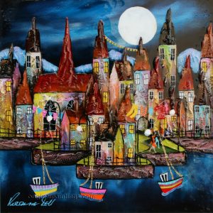 Rozanne Bell - Penny Moon over the Harbour