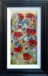 Rozanne Bell - Poppies & Yellow Dragonflies