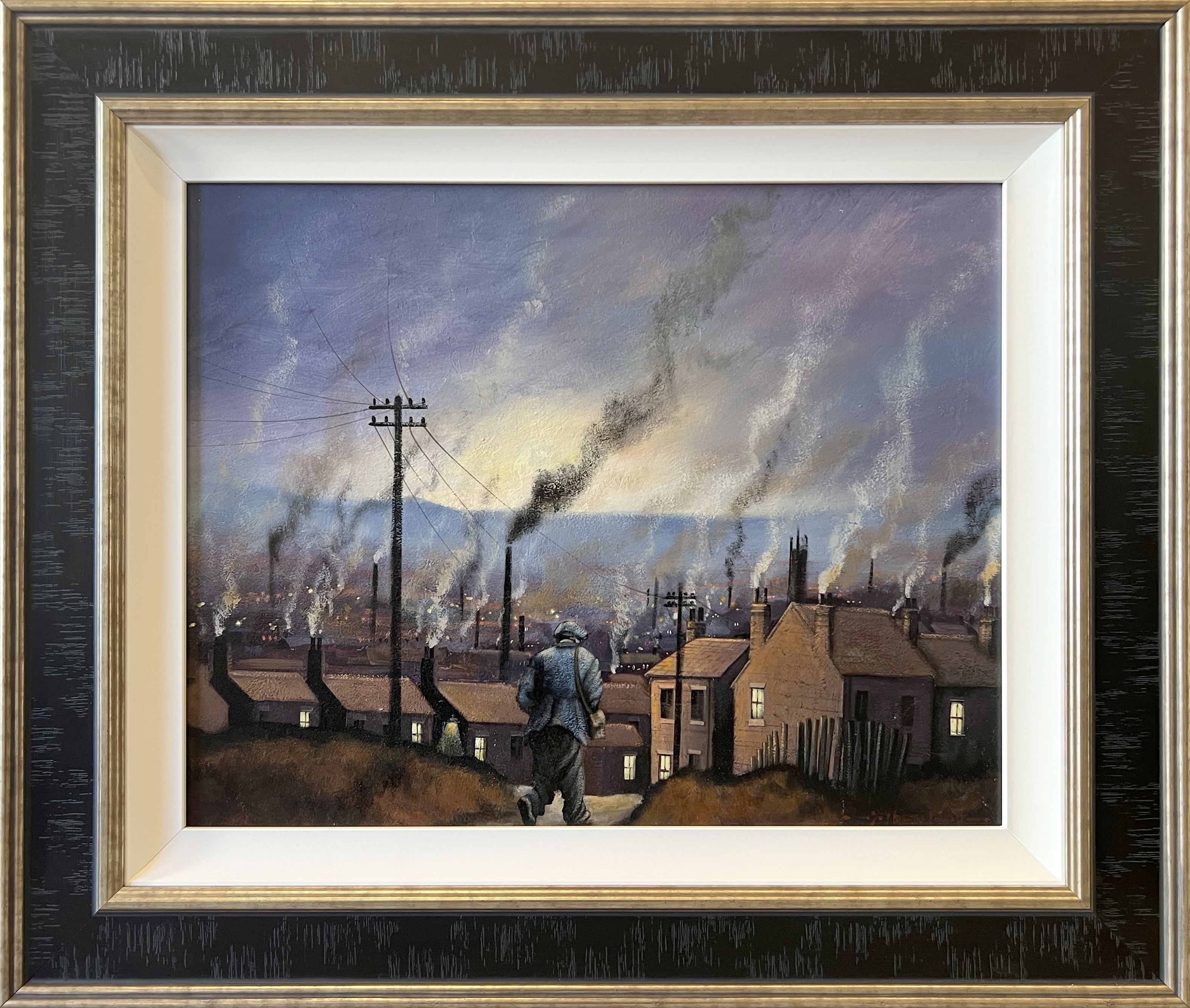 Simon Trent Original Painting Smoking Chimneys