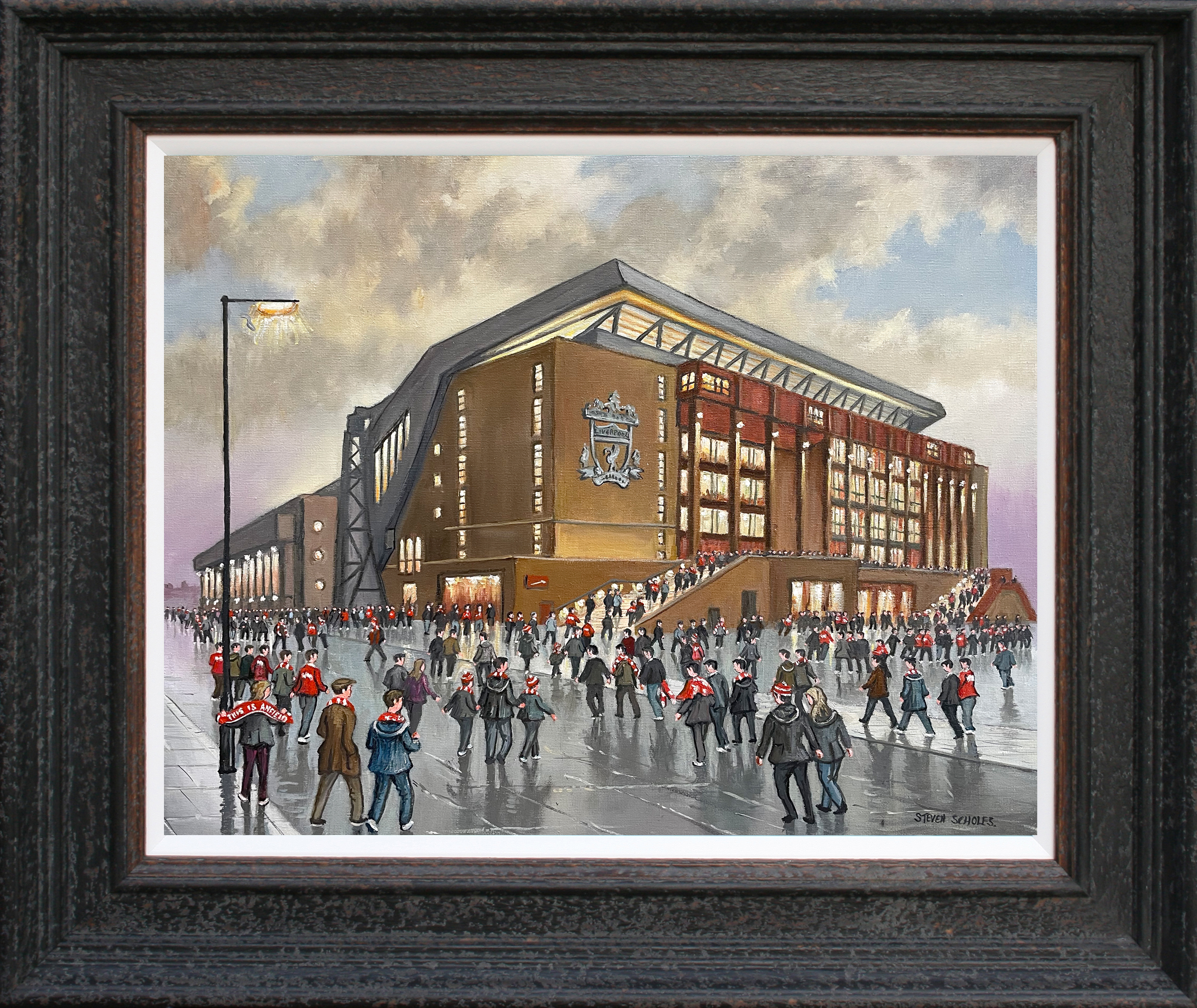 Steven Scholes, Original Oil Painting, Anfield, Liverpool Football Club
