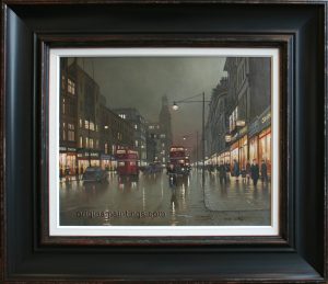 Steven Scholes - Market Street, Manchester 1958 (Wet Night)
