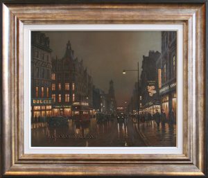 Steven Scholes - Market Street, Manchester, A Very Wet Evening 1962