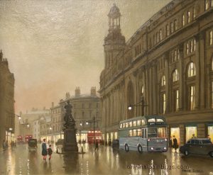 Steven Scholes - St Ann’s Square and the Airport Bus, Manchester 1955
