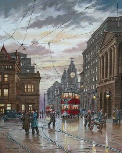 Steven Scholes - View from Dale Street, across Castle Street, towards Water Street, Liverpool 1935