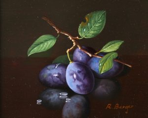 R Berger - Still Life with Four Plums