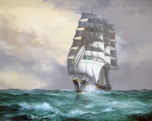 John Bentham-Dinsdale - The Four Masted Barque, launched for the Bordes Fleet 1897