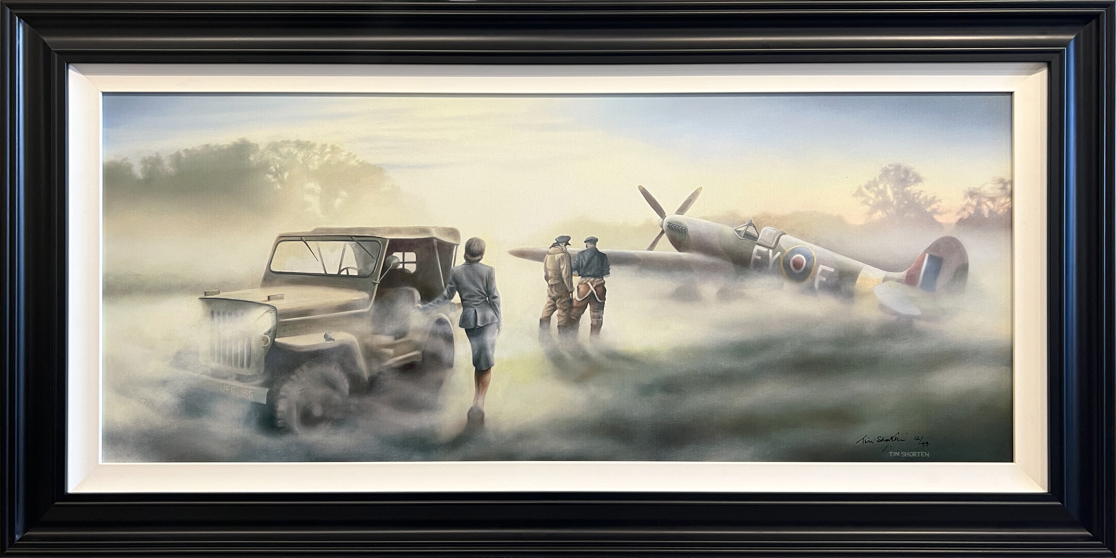 Tim Shorten, Signed Limited Edition Giclee on Canvas, Morning Debrief