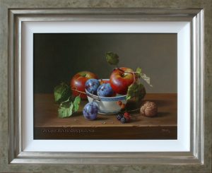 Zoltan Preiner - Still Life with Apples & Plums